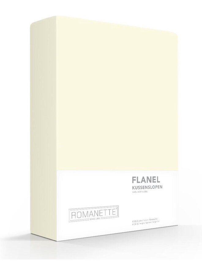 Romanette Kussenslopen (Set van 2) Ecru - 60x70 - Flanel