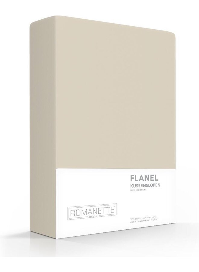 Romanette Kussenslopen (Set van 2) Zand - 60x70 - Flanel