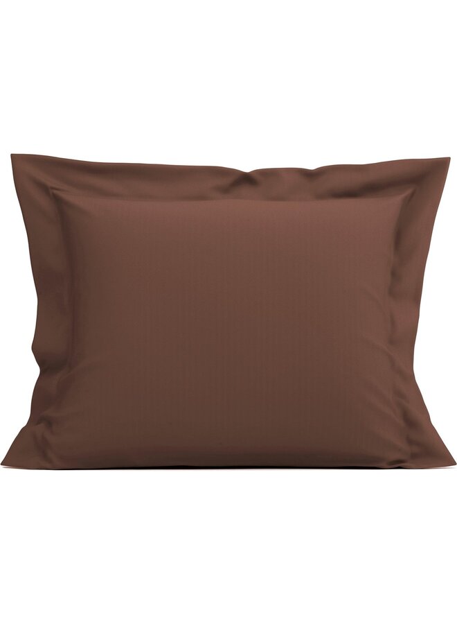 Heckett & Lane Volant Kussenslopen (Set Van 2) Marsala Bruin - 60x70 - Katoensatijn