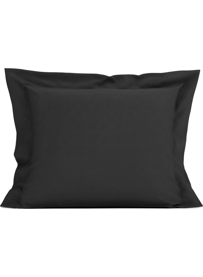 Heckett & Lane Kussenslopen Volant (Set Van 2) Moonless Zwart - 60x70 - Katoensatijn