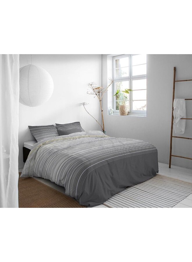 Primaviera Deluxe Dekbedovertrek Denver Antraciet- Katoensatijn