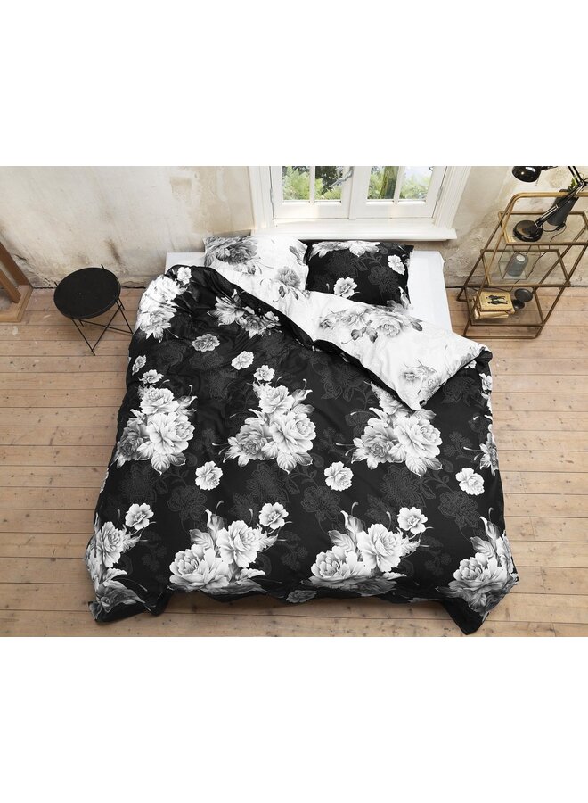 Dekbedovertrek Hayley Zwart - Katoensatijn