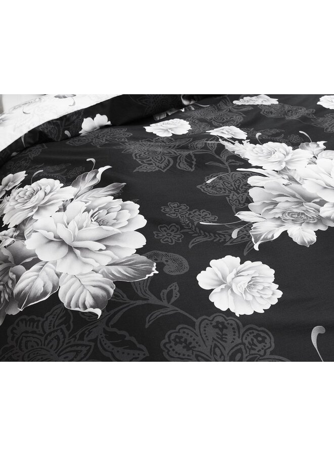 Primaviera Deluxe Dekbedovertrek Hayley Zwart - Katoensatijn
