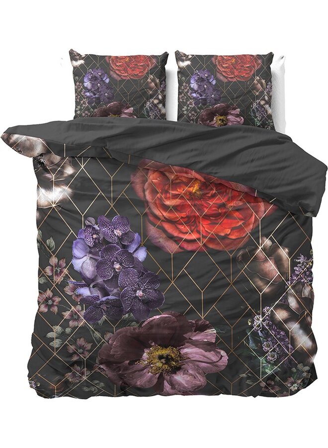 Dekbedovertrek Larissa Bordeaux - Katoensatijn