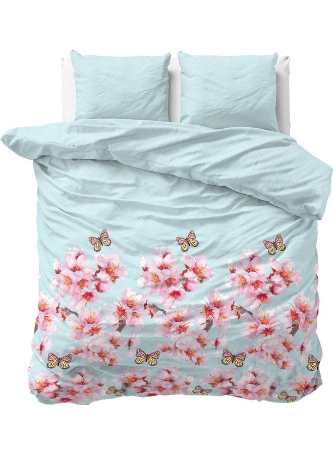 Sleeptime Dekbedovertrek Vlinders Blauw - Flanel