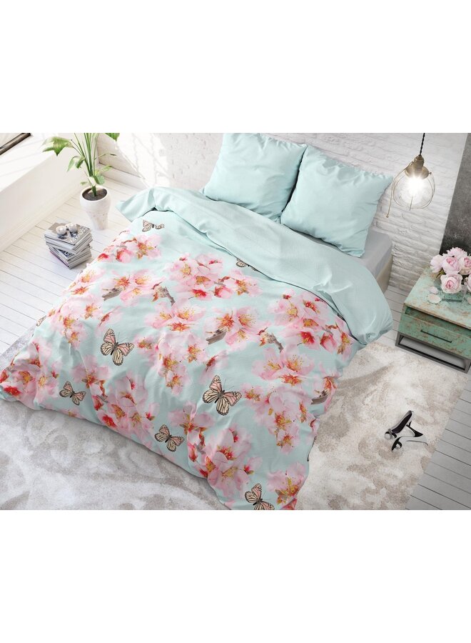 Sleeptime Dekbedovertrek Vlinders Blauw - Flanel