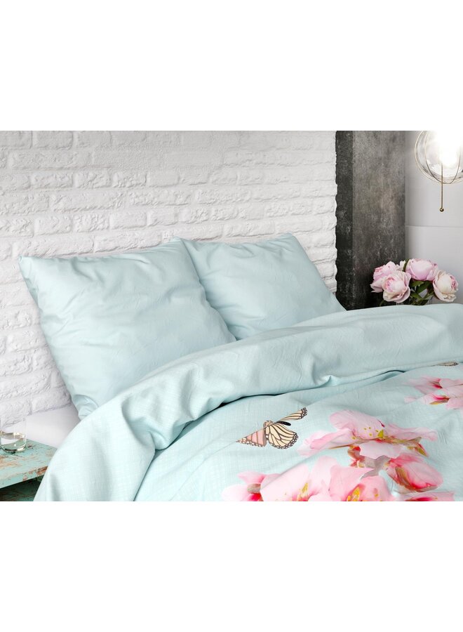 Sleeptime Dekbedovertrek Vlinders Blauw - Flanel