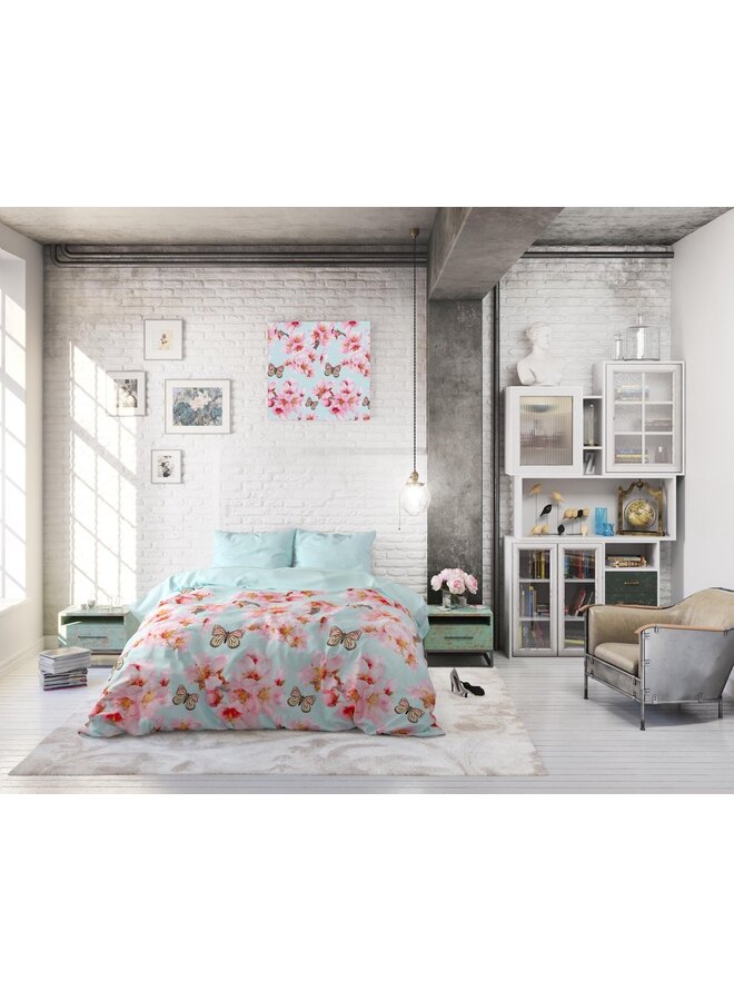 Sleeptime Dekbedovertrek Vlinders Blauw - Flanel