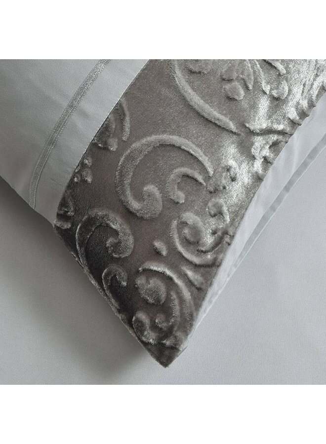 Fancy Embroidery Dekbedovertrek Velvet Sydney Grijs - Microvezel