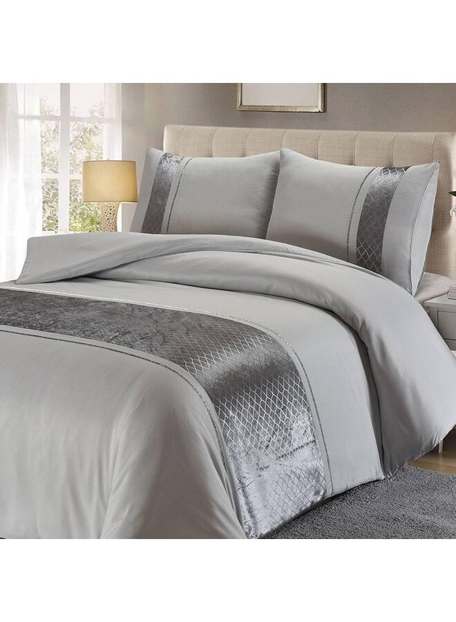 Fancy Embroidery Dekbedovertrek Velvet Vienna Grijs - Microvezel