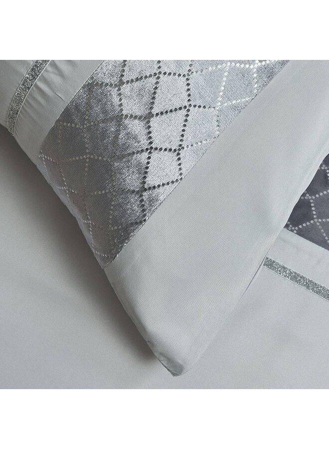 Fancy Embroidery Dekbedovertrek Velvet Vienna Grijs - Microvezel