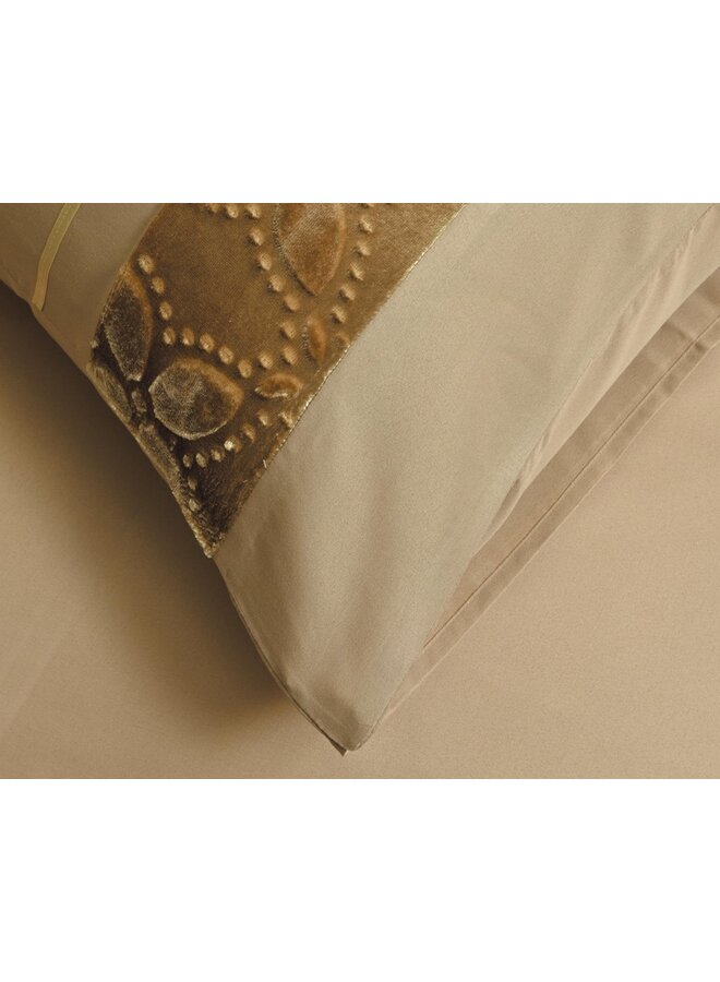 Fancy Embroidery Dekbedovertrek Velvet Delhi Taupe - Microvezel