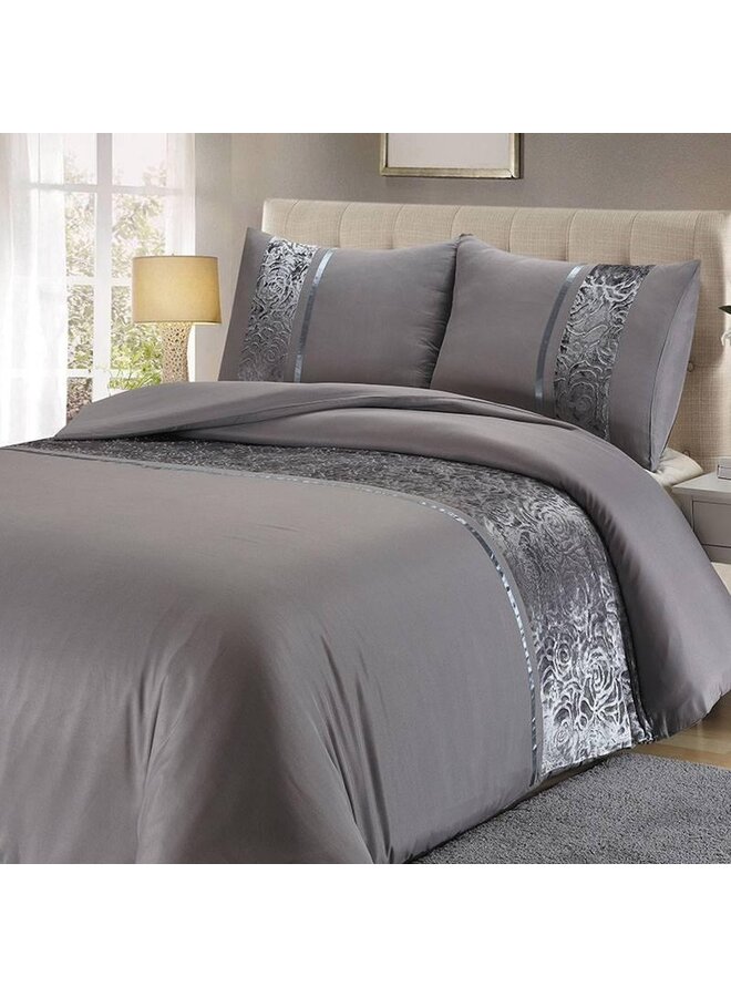 Fancy Embroidery Dekbedovertrek Velvet Cairo Zilver - Microvezel