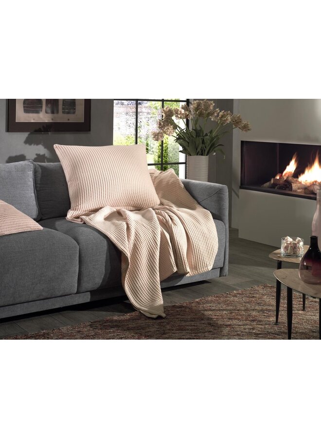 Heckett & Lane Kussenslopen Wafel (Set Van 2) Rosewater Roze - 60x70 - Katoen