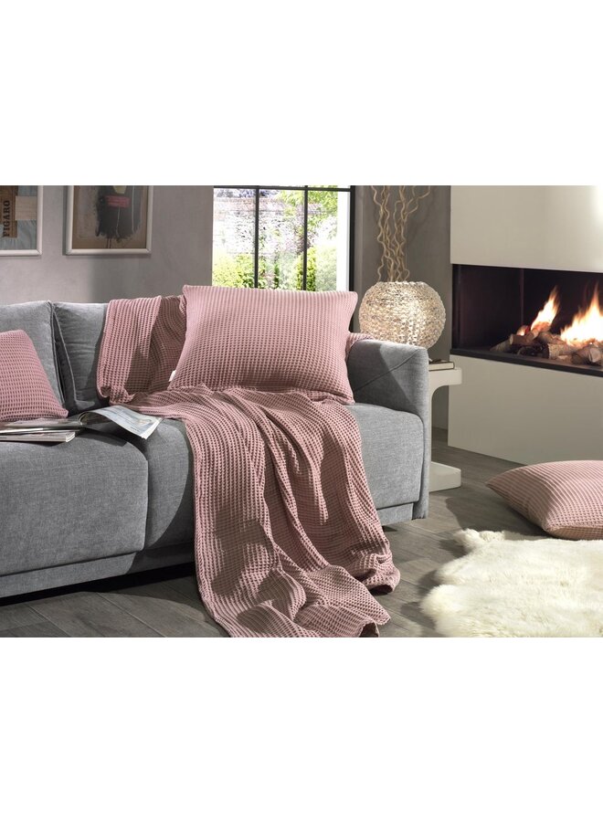 Heckett & Lane Kussenslopen Wafel (Set Van 2) Pale Lila - 60x70 - Katoen