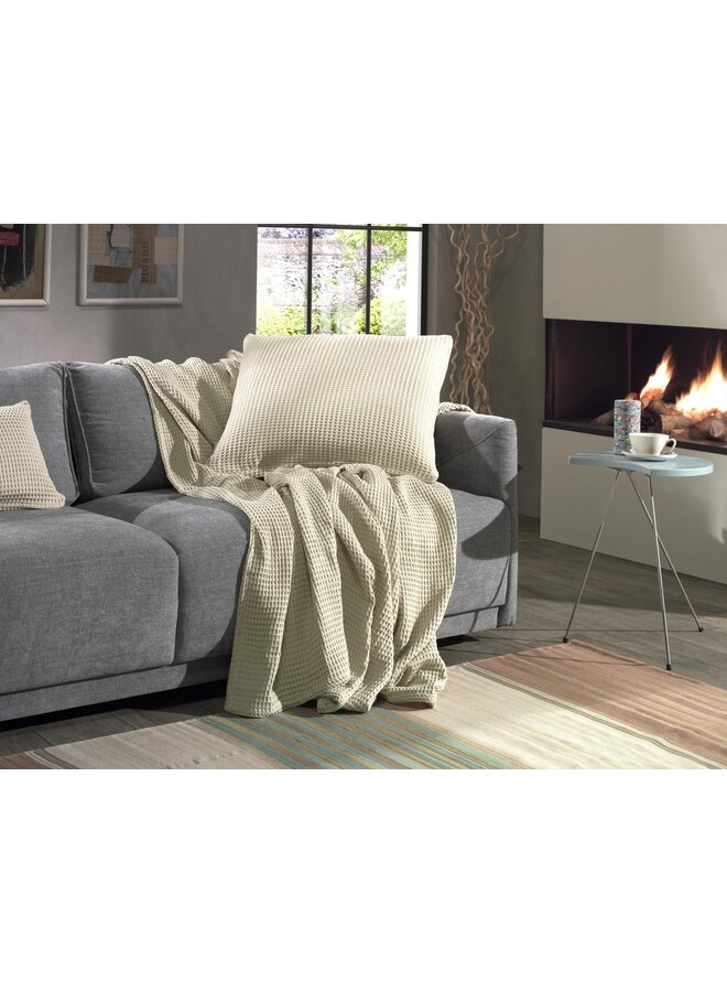 Heckett & Lane Kussenslopen Wafel (Set Van 2) Cuban Zand - 60x70 - Katoen