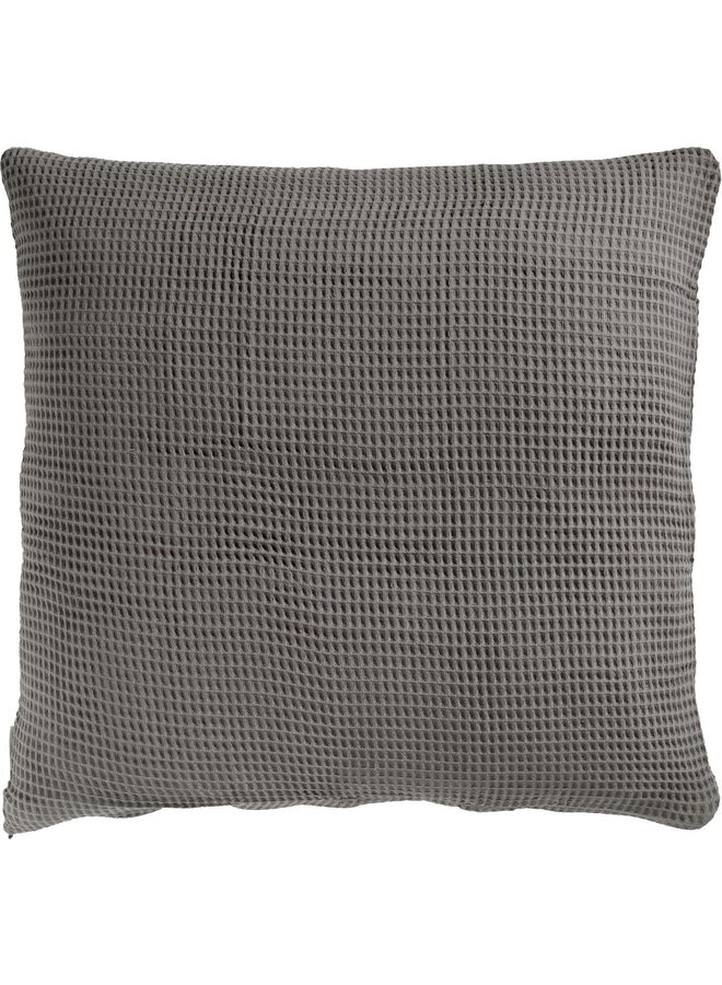 Kussenslopen Wafel (Set Van 2) Antraciet - 80x80 - Katoen