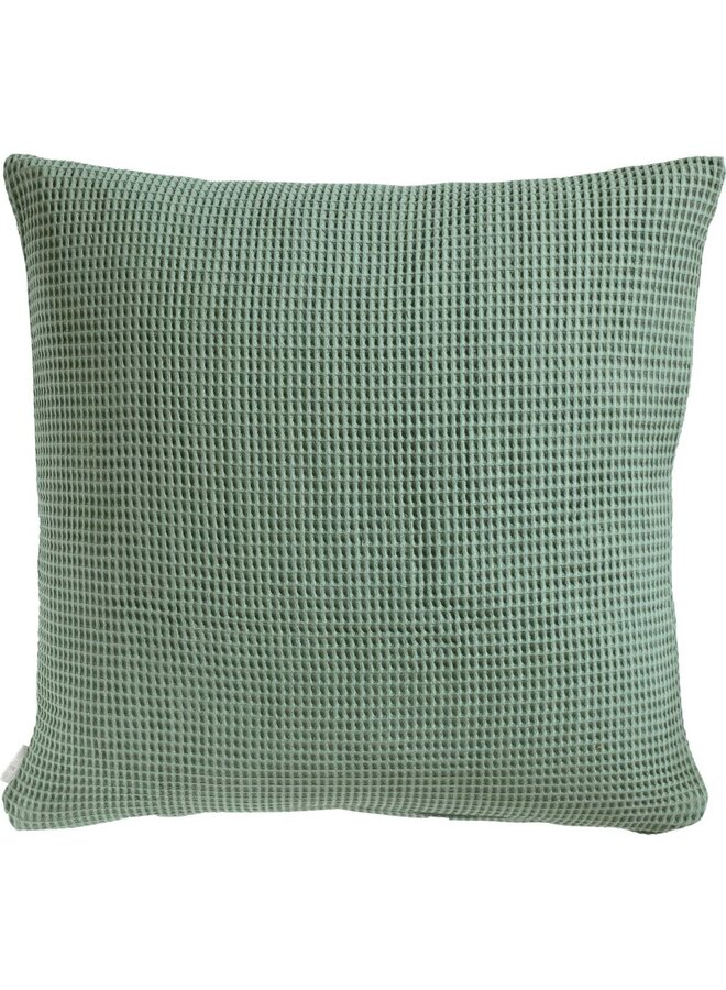 2x Katoen Kussenslopen Wafel Groen - 80x80