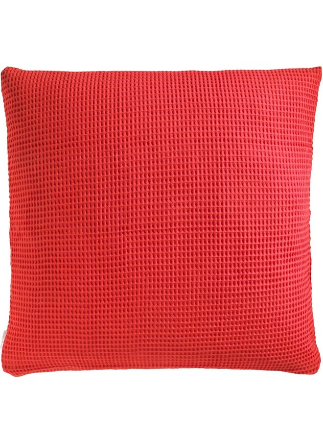 Kussenslopen Wafel (Set Van 2) Fiery Rood - 80x80 - Katoen