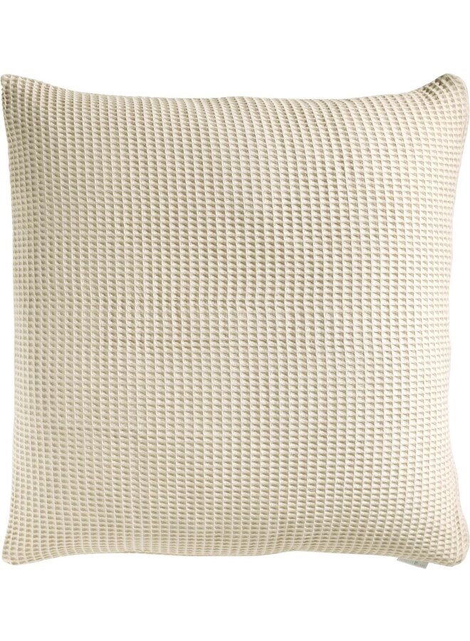 2x Katoen Kussenslopen Wafel Zand - 80x80