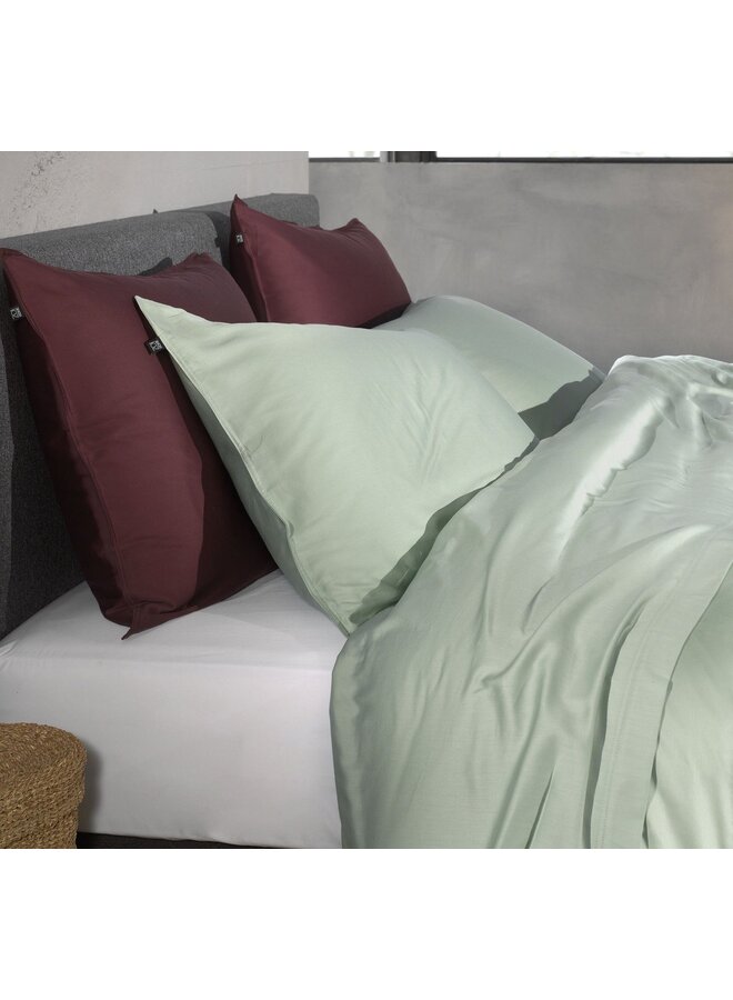 ZO! Home Kussenslopen (Set Van 2) Foam Groen - 60x70 - Katoensatijn