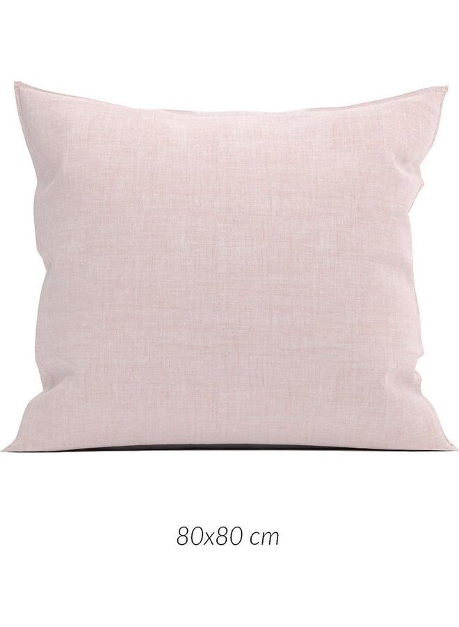 2x ZO! Home Katoen Kussenslopen Linnenlook Roze - 80x80