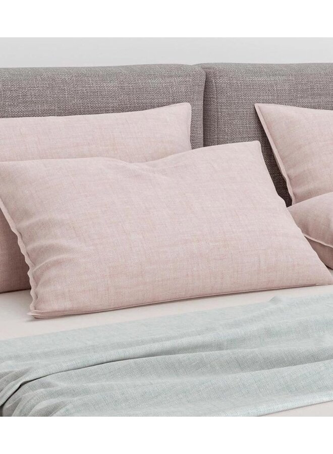 ZO! Home Katoen Kussenslopen Lino (Set van 2) Roze - 60x70 - Katoen