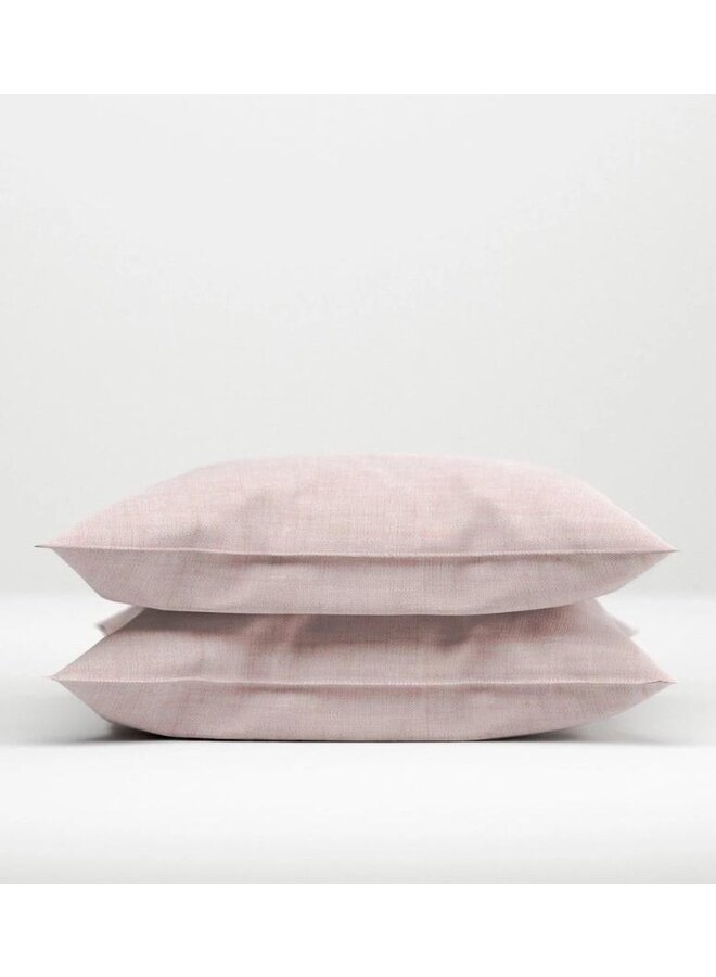 ZO! Home Katoen Kussenslopen Lino (Set van 2) Roze - 60x70 - Katoen