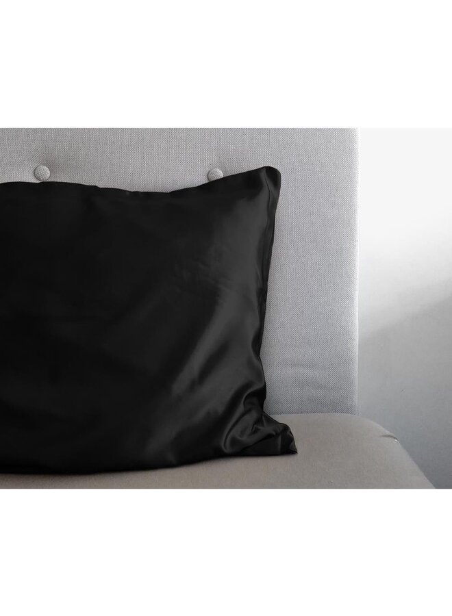 Kussenslopen (Set van 2) Zwart - 60x70 - Satijn