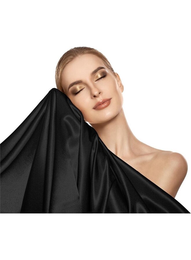 Beauty Skin Cara Kussenslopen (Set van 2) Zwart - 60x70 - Satijn