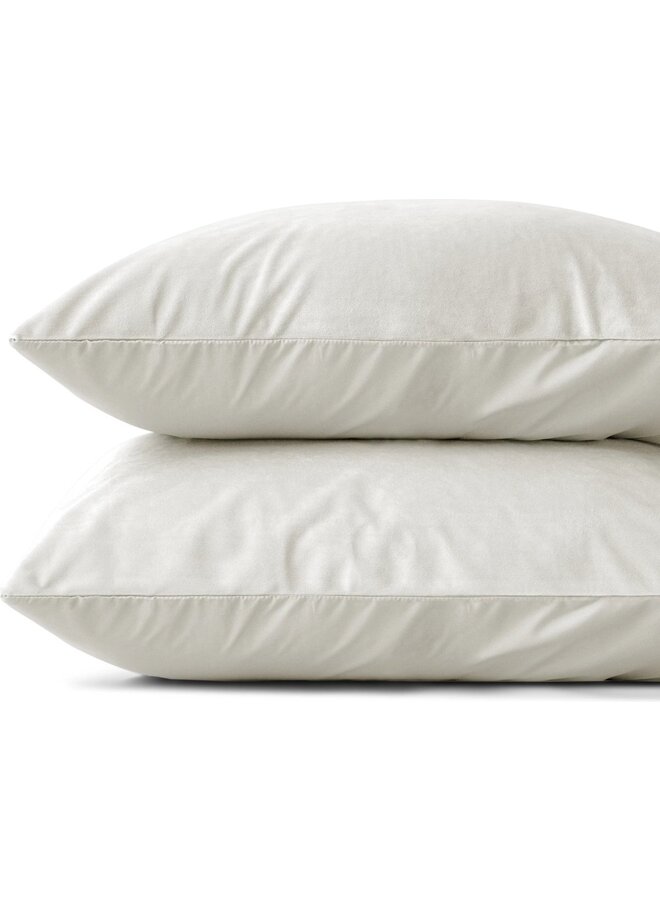 Sleeptime Kussenslopen Creme - Set Van 2 - Velvet