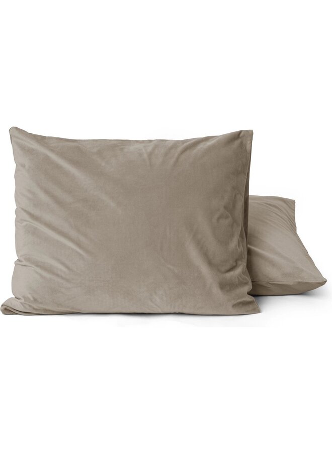 Kussenslopen Taupe - Set Van 2 - Velvet
