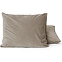 Sleeptime Kussenslopen (Set Van 2) Taupe - 60x70 - Velvet