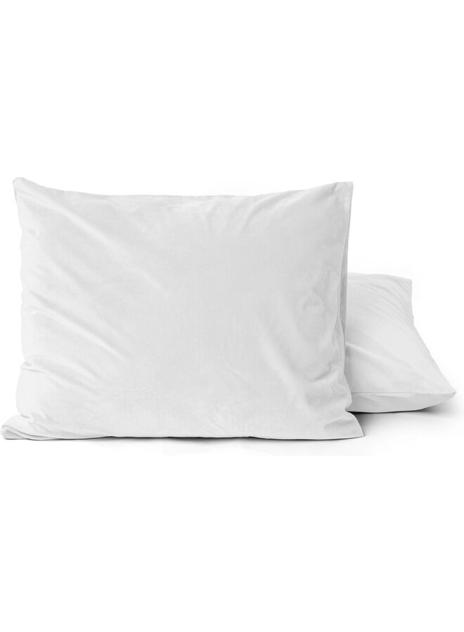 Sleeptime Kussenslopen Wit - Set Van 2 - 60x70 - Velvet