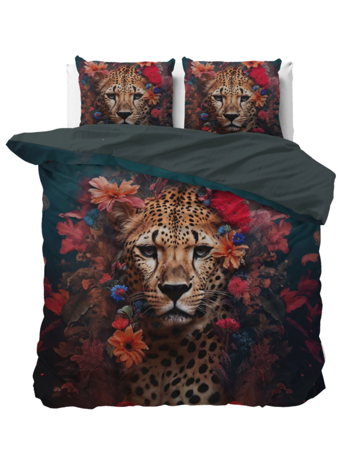 Dekbedovertrek Leopardo Multi - Katoensatijn PL1