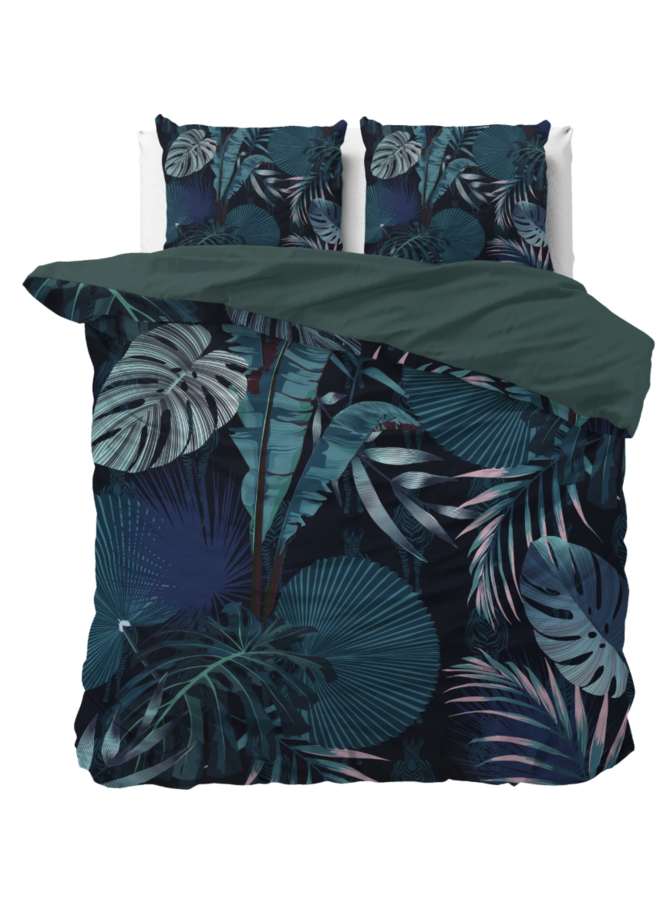 Dekbedovertrek Edvard Blauw - Katoensatijn PL1