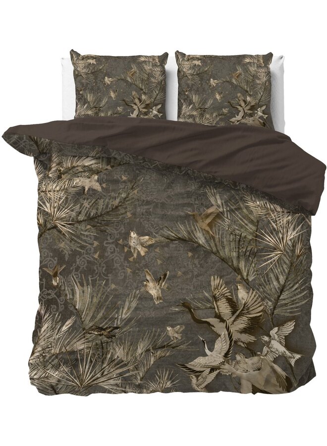 Dekbedovertrek Aurelien Taupe - Katoensatijn