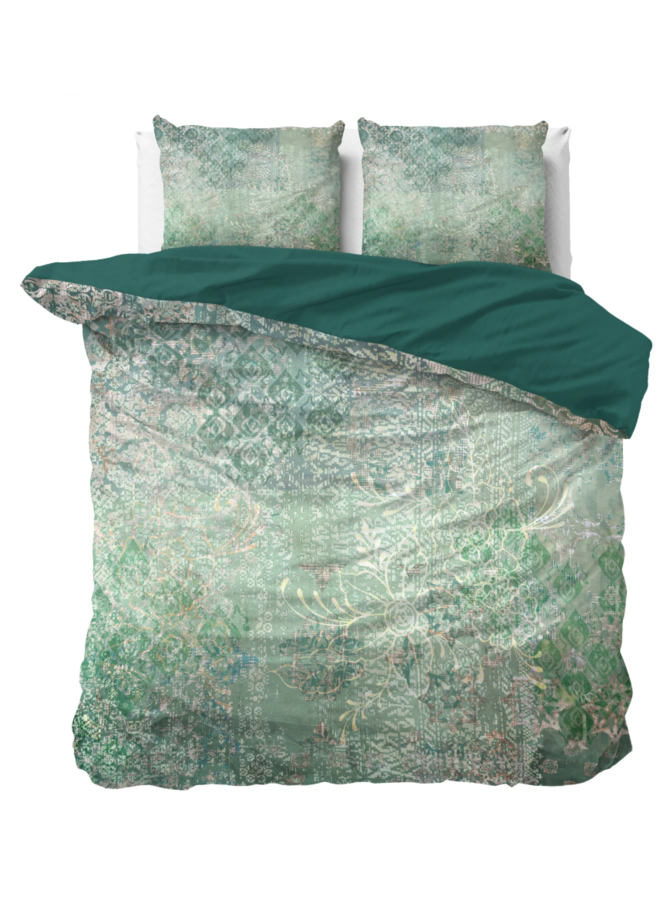 Dekbedovertrek Dakar Groen - Katoensatijn PL1
