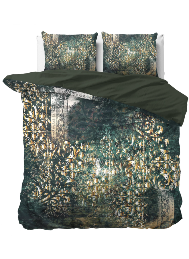 Dreamhouse Dekbedovertrek Nairobi Groen - Katoensatijn