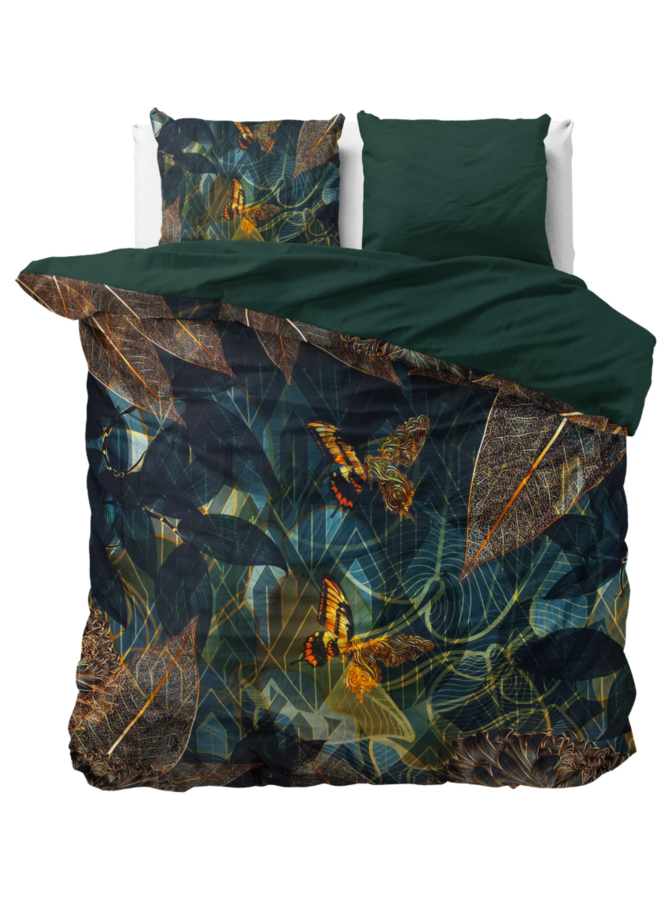 Dekbedovertrek Dark Rises Zwart - Katoensatijn