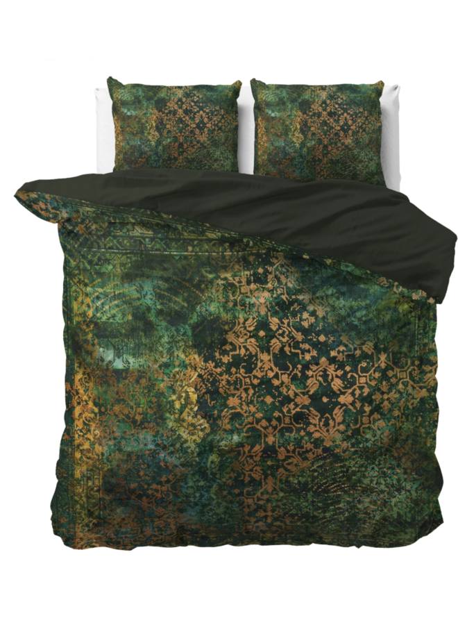 Dreamhouse Dekbedovertrek Venni Groen - Katoensatijn