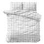 Dreamhouse Dekbedovertrek Deep Check Wit - Katoensatijn