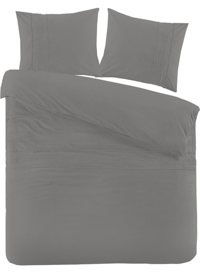 Dekbedovertrek Madrid Grijs - Percale Katoen PL1
