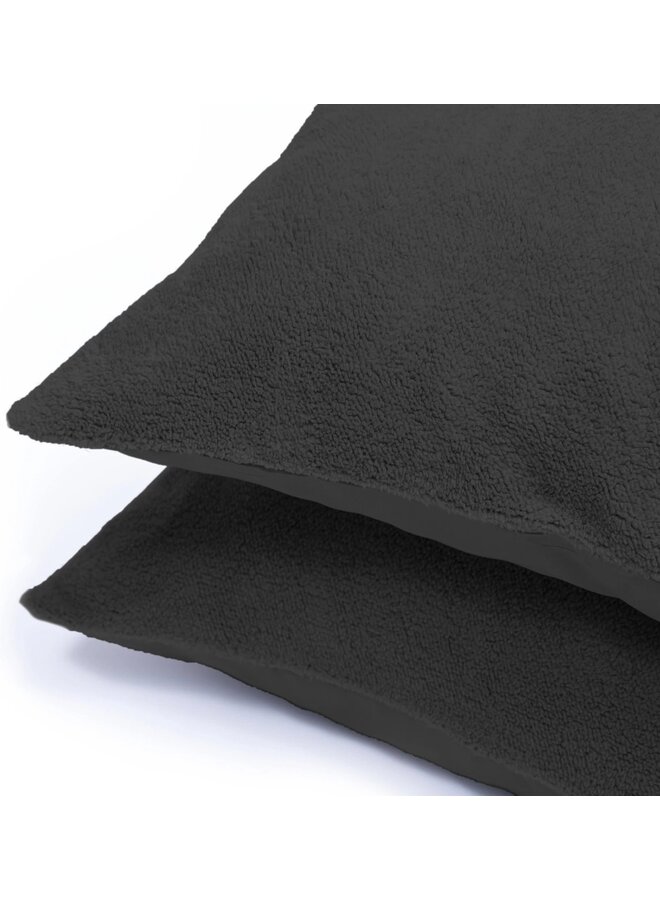 Sleeptime Kussenslopen (Set Van 2) Antraciet - 60x70 - Teddy