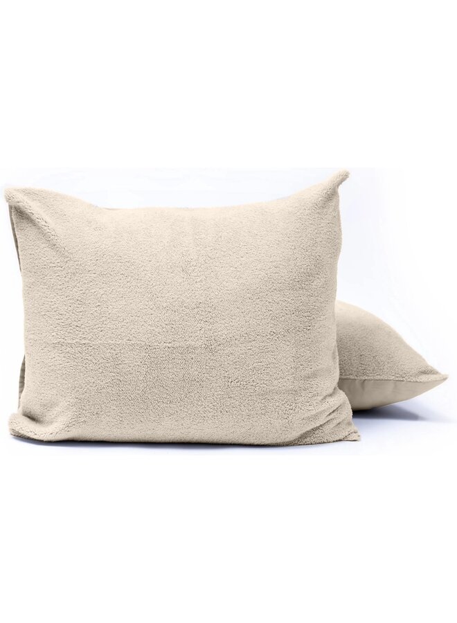Sleeptime Kussenslopen Creme - Set Van 2 - 60x70 - 60x70 - Teddystof