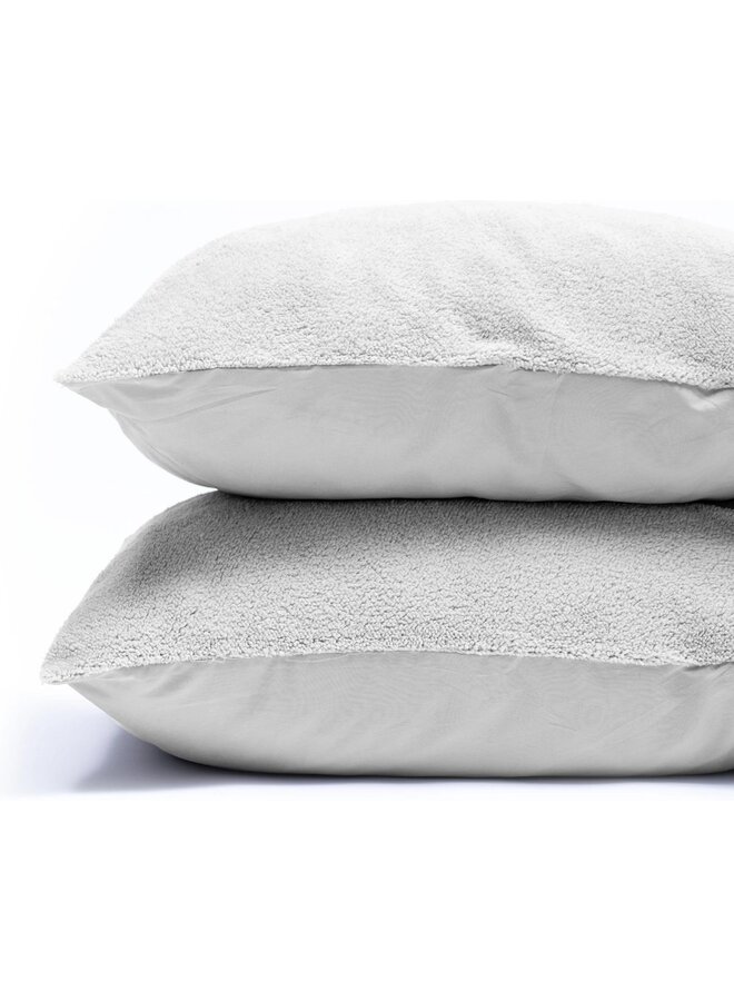 Sleeptime Kussenslopen (Set Van 2) Grijs - 60x70 - Teddy