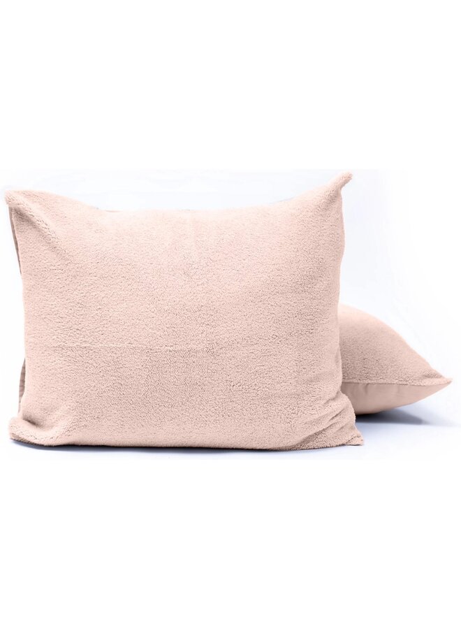 Sleeptime Kussenslopen Roze - Set Van 2 - 60x70 - Teddystof
