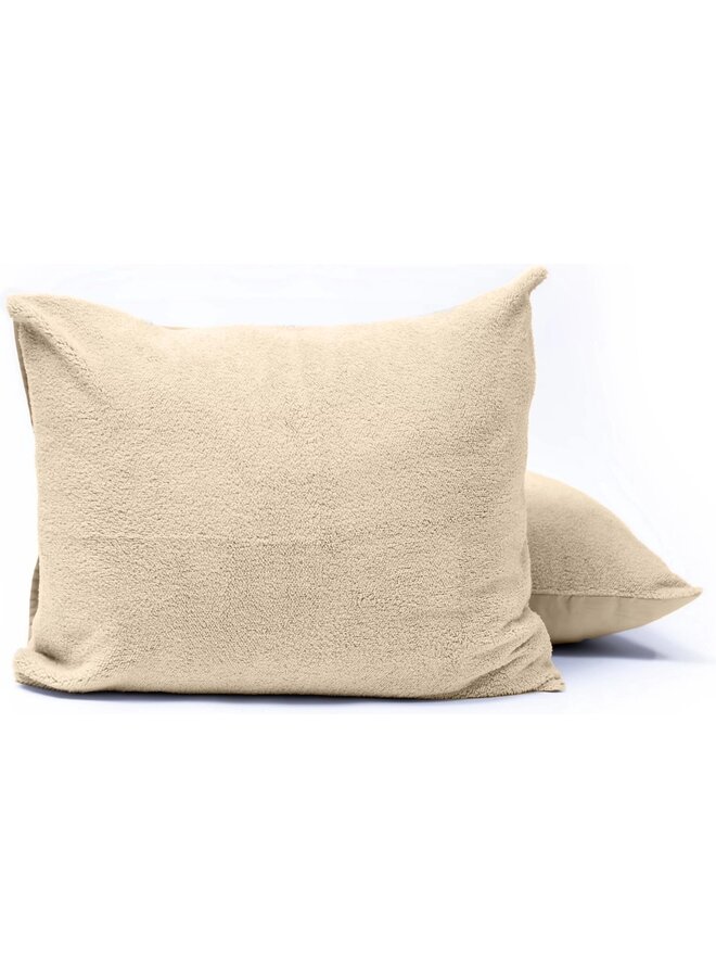 Kussenslopen Taupe - Set Van 2 - Teddystof