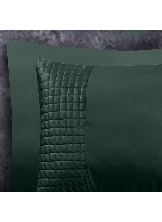 Sleeptime Kussenslopen Velvet Band Groen - Set Van 2 - Microvezel
