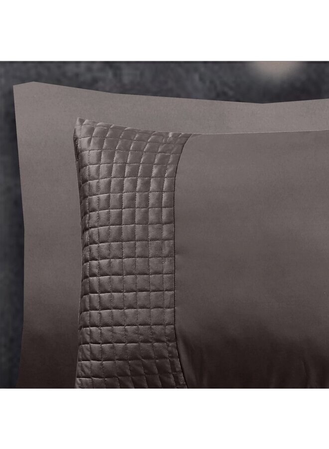 Sleeptime Kussenslopen Band (Set Van 2) Taupe - 60x70 - Velvet